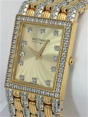 Vintage WITTNAUER 10k Gold Plated Mens Tank Watch KY1213